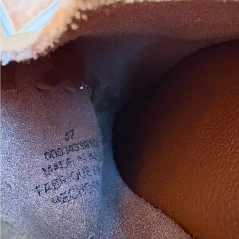 Free People Nova Flat Pebbled Leather Top Stitched Pointy Toe Mules size 7 - Picture 10 of 16